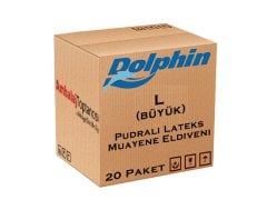 Dolphin Lateks Eldiven Pudralı - Büyük (L) -2000'li