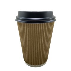 14oz Ripple Double Wall Kraft Karton Bardak - 500'lü