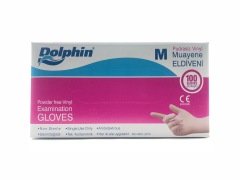 Dolphin Vinyl Eldiven Pudrasız - Orta (M) - 2000'li