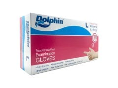 Dolphin Vinyl Eldiven Pudrasız - Büyük (L) - 100'lü