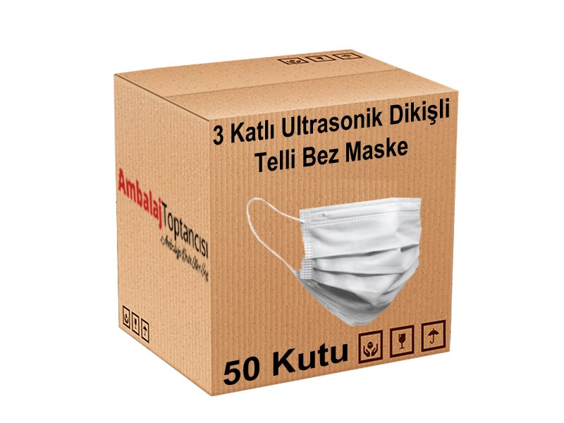 3 Katlı Bez Maske 50 Kutu - 2500'lü