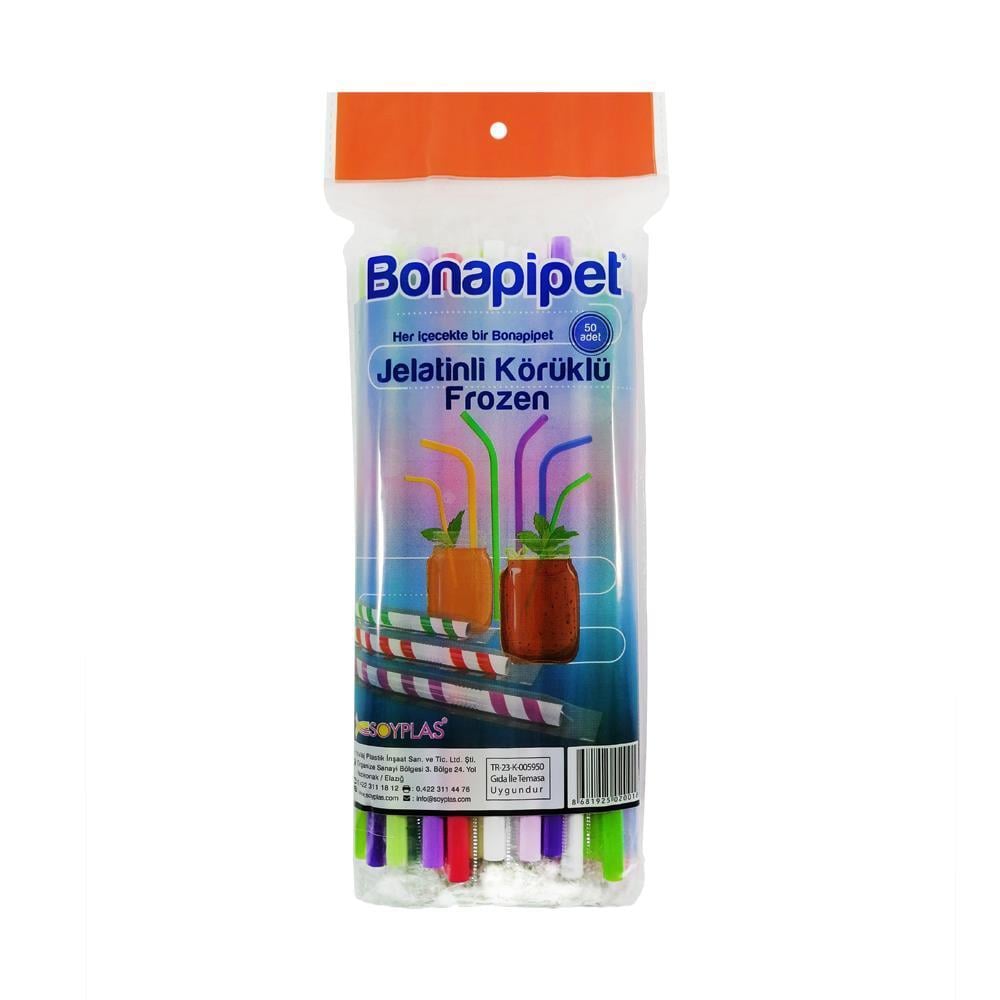 Bona Jelatinli Körüklü Frozen Plastik Pipet - 50'li