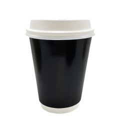 14oz Double Wall Siyah Karton Bardak - 500'lü