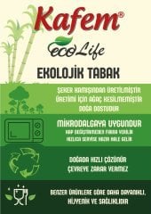 Ekolojik Karton Tabak Oval 26 cm - 25 Adet