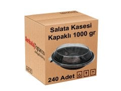 Salata Kasesi Kapaklı 1000 gr Isıya Dayanıklı - 240'lı