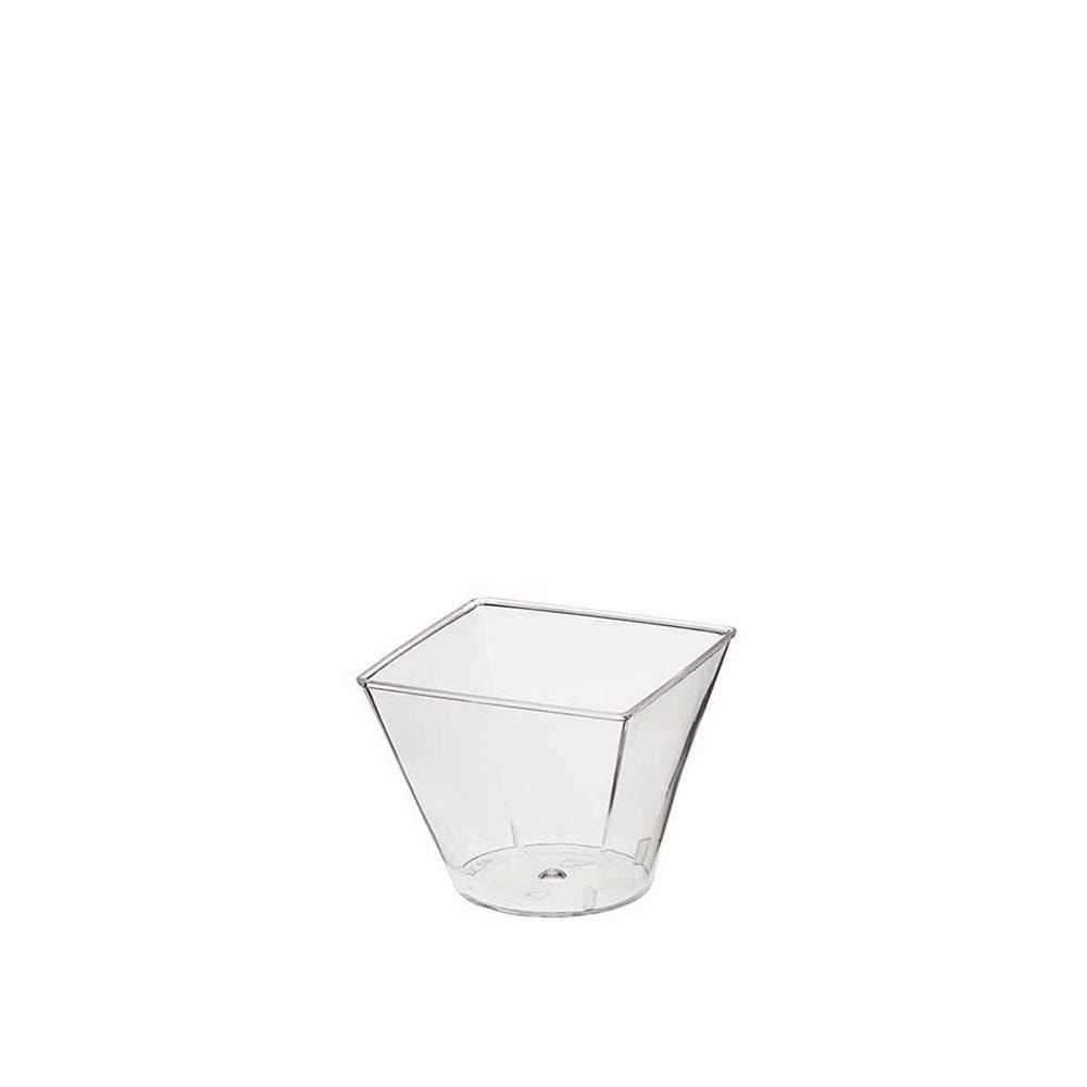 Plastik Mini Kap 60 cc Şeffaf - 25'li