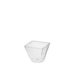 Plastik Mini Kap 60 cc Şeffaf - 25'li
