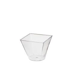 Plastik Mini Kap 120 cc Şeffaf - 25'li