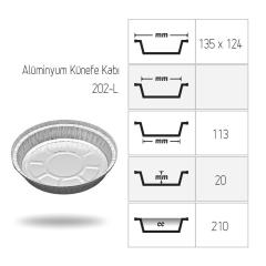 Alüminyum Künefe Kabı - 100'lü