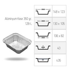 Alüminyum Kase 350 gr. - 100'lü