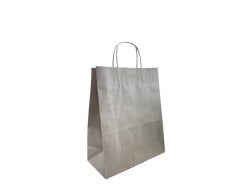 Burgu Saplı Kraft Kağıt Çanta 25x12x31 cm 25 Adet