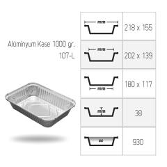 Alüminyum Kase 1000 gr. - 100'lü