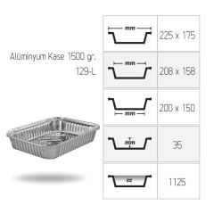 Alüminyum Kase 1500 gr. - 100'lü