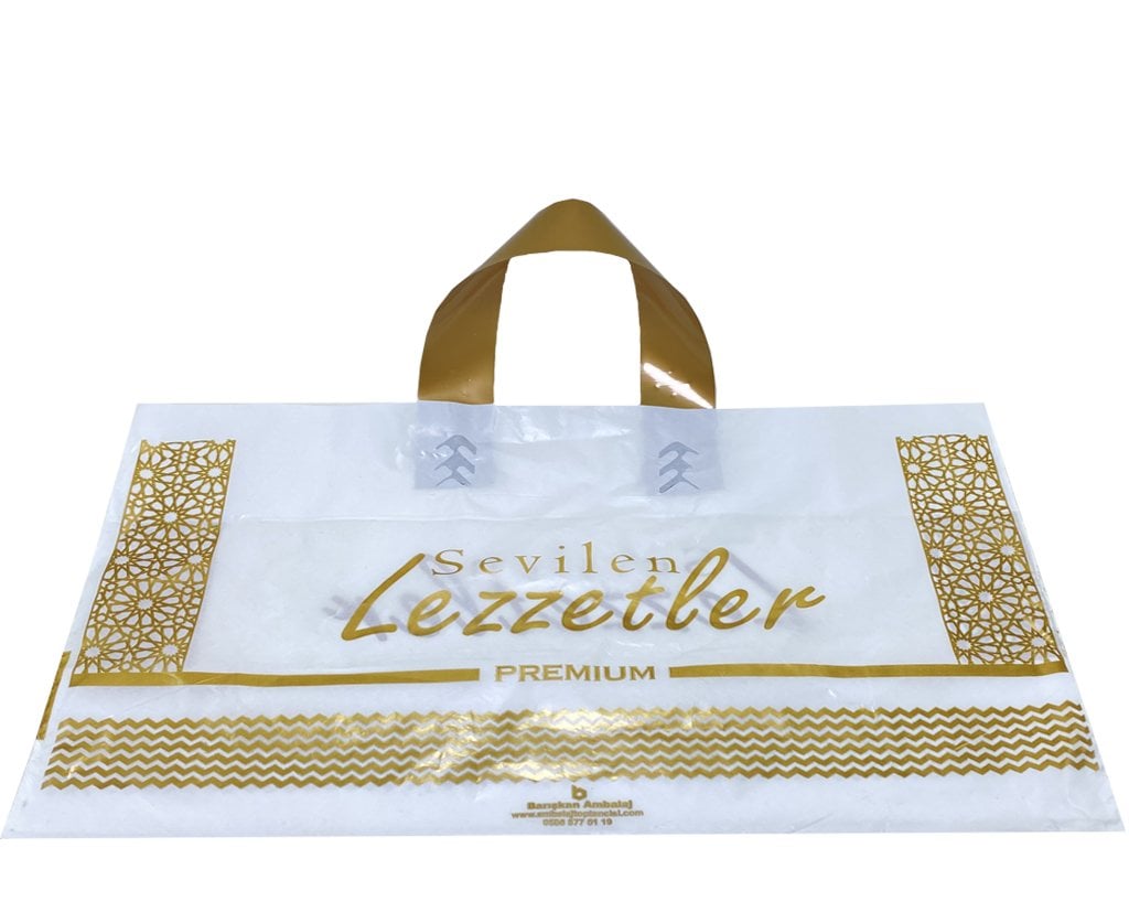 Turta Poşeti Sevilen Lezzetler 60x28 cm Kulplu 50 Adet