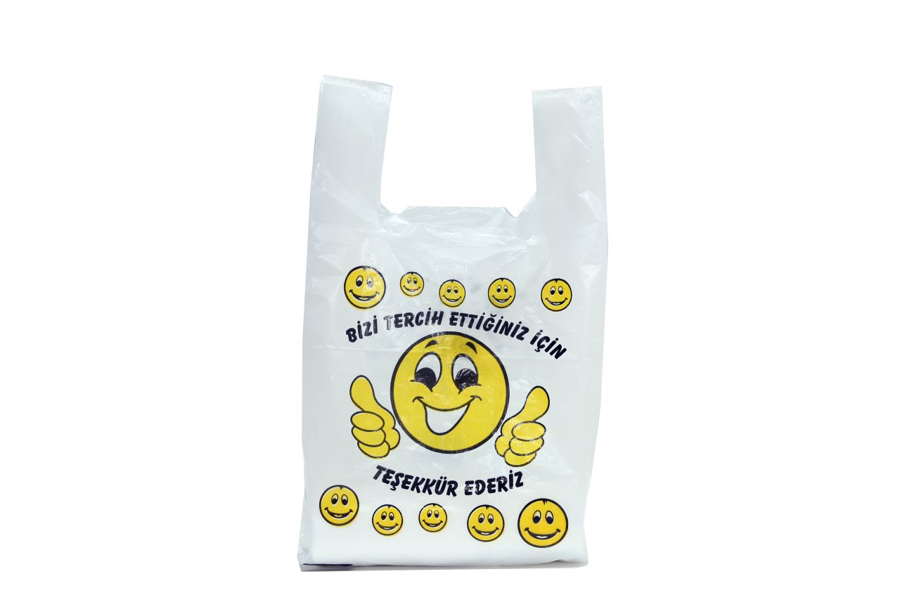 Gülen Yüz Baskılı Atlet Poşet (Orta) - 1 Kg