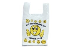 Gülen Yüz Baskılı Atlet Poşet (Büyük) - 1 Kg