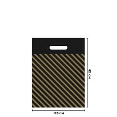 Takviyeli Siyah Çizgili Poşet 33x45 (No:3) - 1000'li